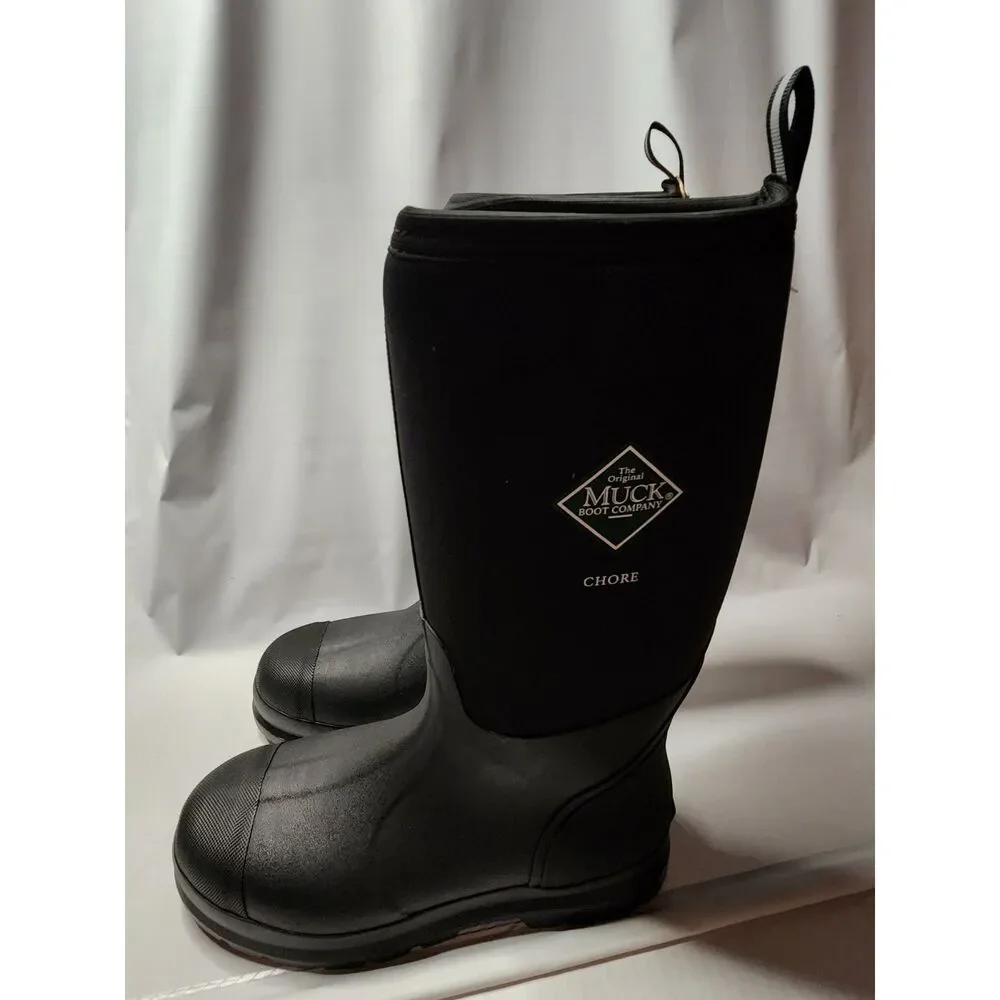 Muck Boot Company Chore Classic Hi Men’s 11 Black Waterproof Work Boots